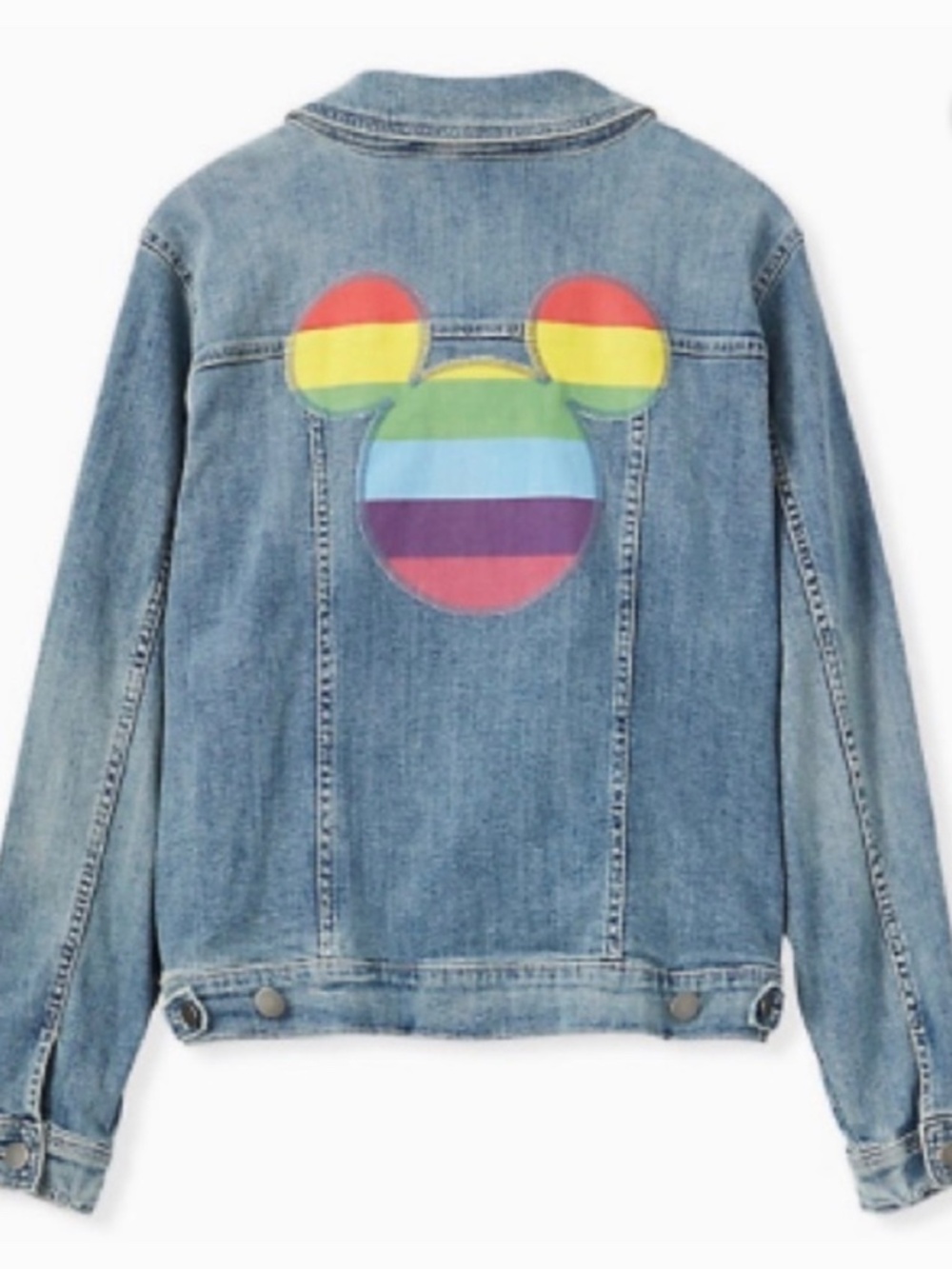 Disney Mickey Mouse Rainbow Denim Jacket – Size 2 Brand NWT